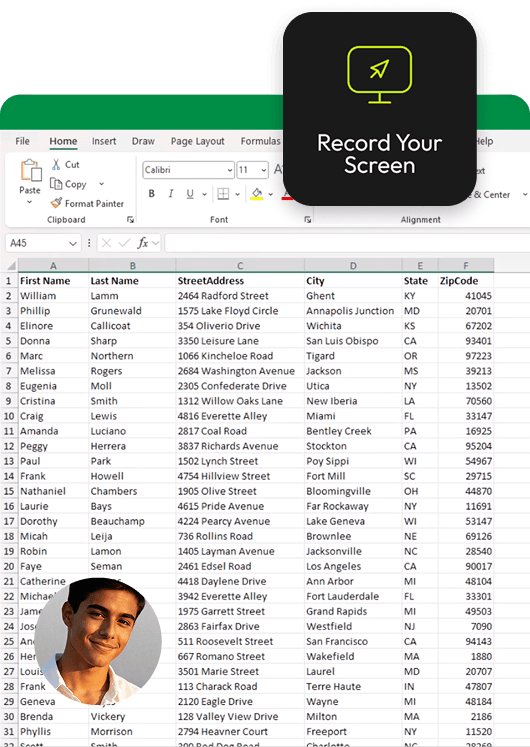 Record and edit screen tutorials